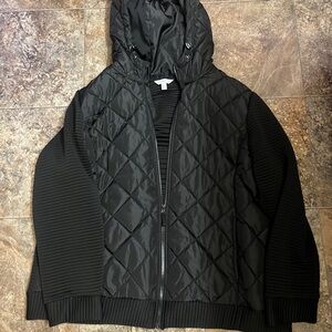 Time and Tru Black Quilted Jacket